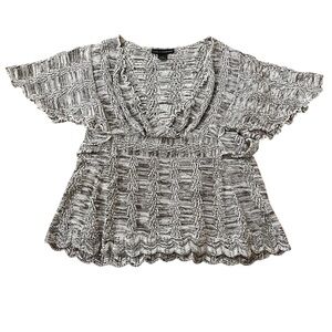 Grace Elements Textured Gray Blouse